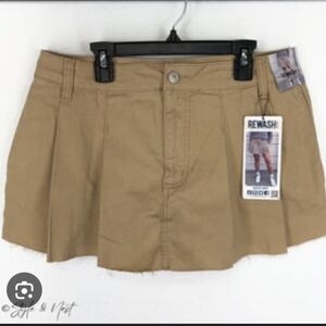 NWT Women's Rewash Khaki Mini Skorts